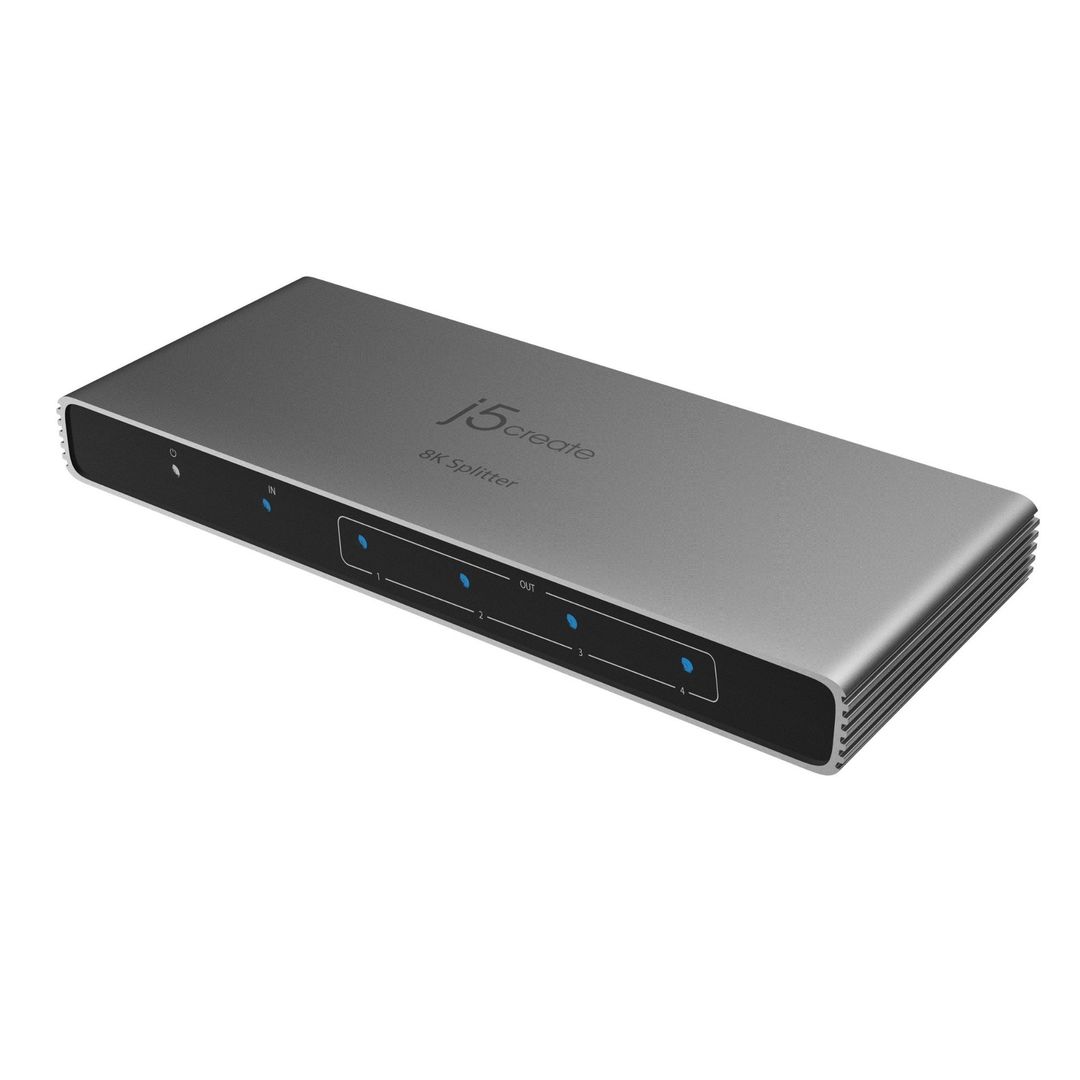 j5create JDSH814 8K HDMI™ 2.1 4-Way Splitter - Image 1
