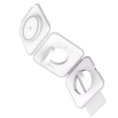 j5create Qi2 3-in-1 Magnetic Travel Wireless Charging Station - Thumbnail 2