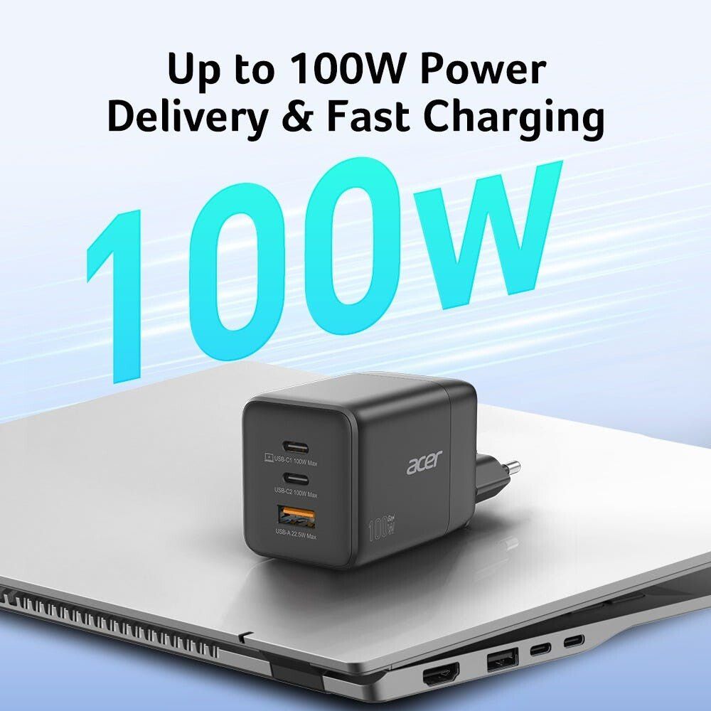 Acer HP.DSCAB.019 mobile device charger Universal Black AC Fast chargi - Image 1