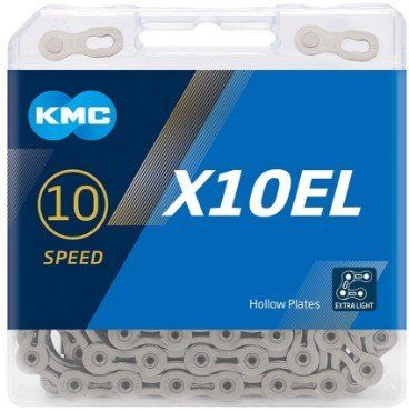 KMC X10-EL Extra Light 10 Speed Chain - Silver - Image 1