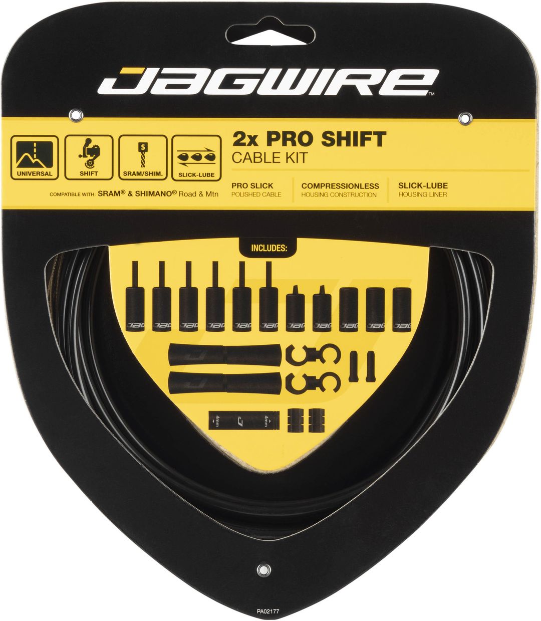 Jagwire Pro Shift Kit 2x - Black - Image 1