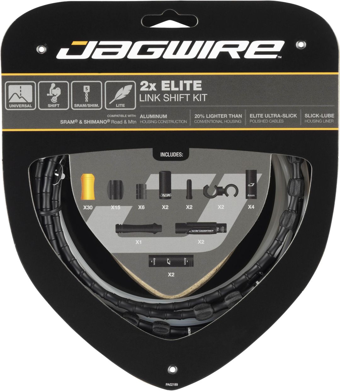 Jagwire Elite 2X Link Gear Cable Kit - Image 1