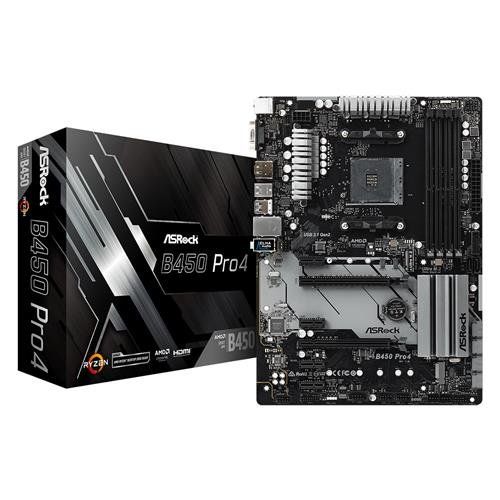 Asrock B450 Pro4 AMD B450 Socket AM4 ATX - Image 1