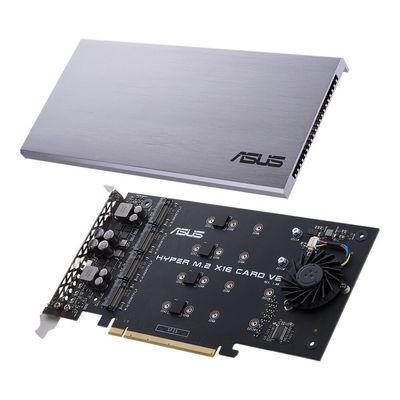ASUS HYPER M.2 X16 CARD V2. Host interface: PCIe Output interface: M.2 Expansion card standard: PCIe 3.0. Bandwidth: 128 Gbit/s. Width: 202 mm Depth: 13 mm Height: 96 mm