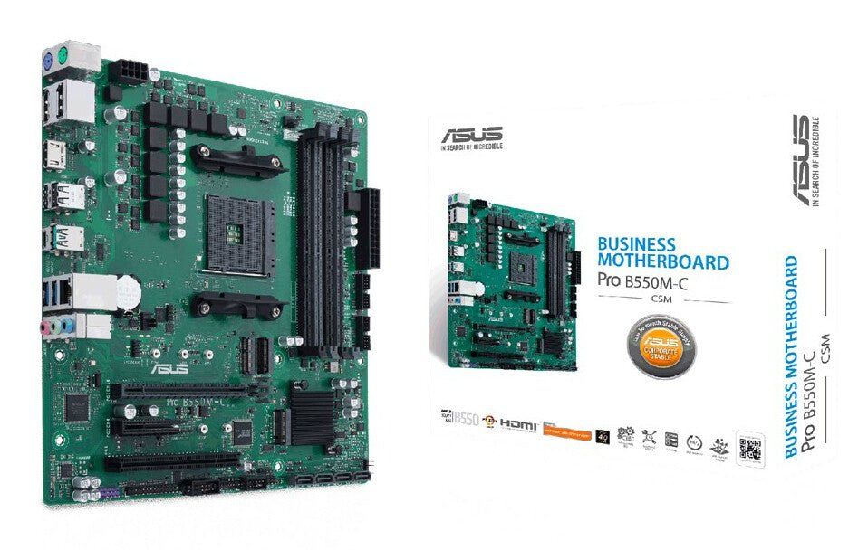 ASUS PRO B550M-C/CSM AMD B550 Socket AM4 micro ATX - Image 1