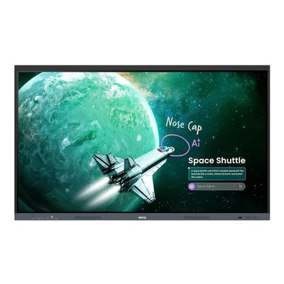 BenQ RE7505E interactive whiteboard 190.5 cm (75") 3840 x 2160 pixels Touchscreen Black USB - Thumbnail 2