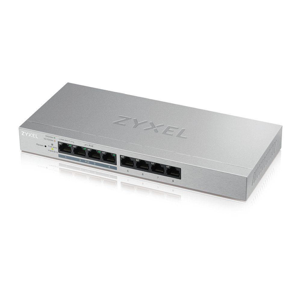 Zyxel GS1200-8HP v2 Managed Gigabit Ethernet (10/100/1000) Power over Ethernet (PoE) Grey - Image 1