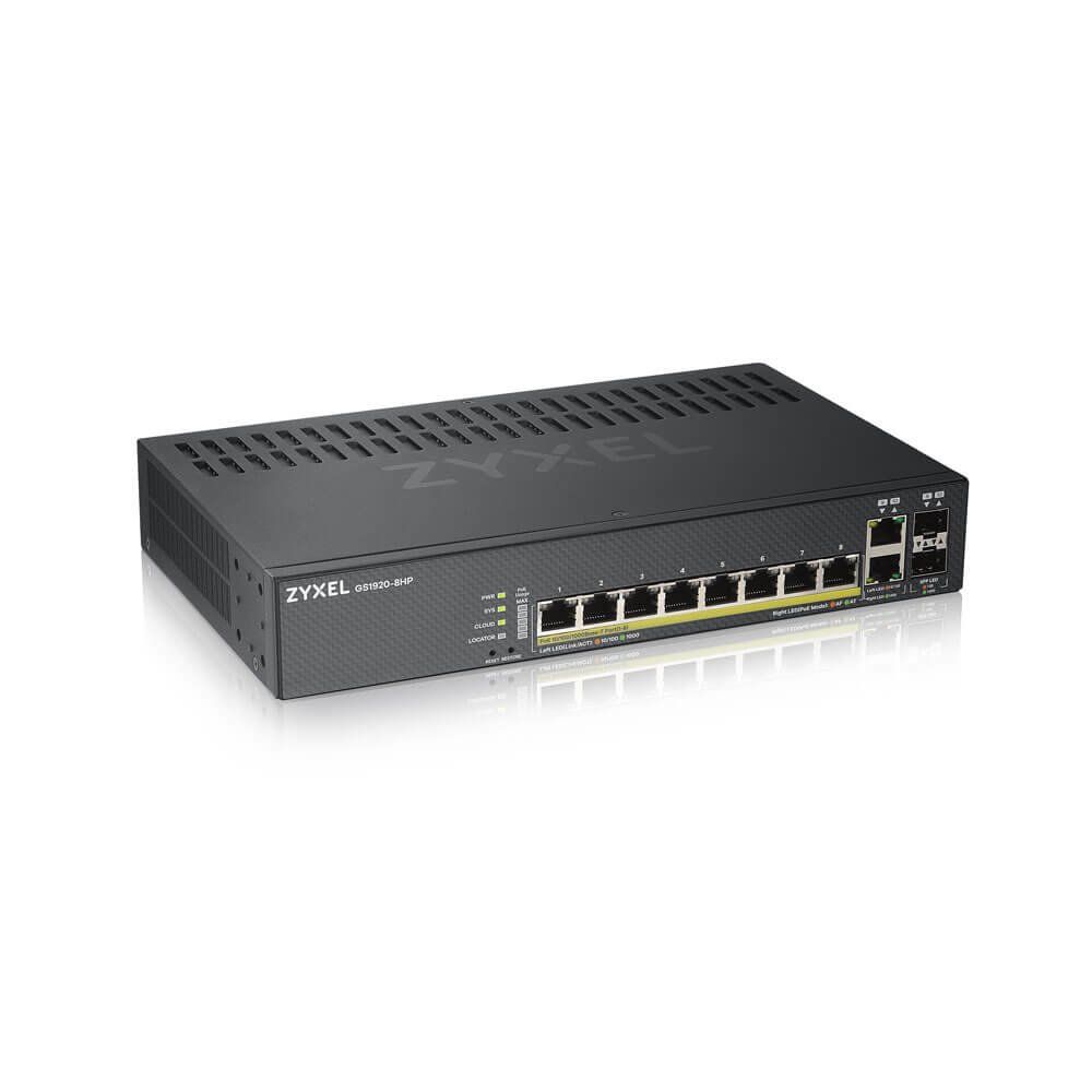 Zyxel GS1920-8HPv2 Managed L2/L3/L4 Gigabit Ethernet (10/100/1000) Power over Ethernet (PoE) Black - Image 1