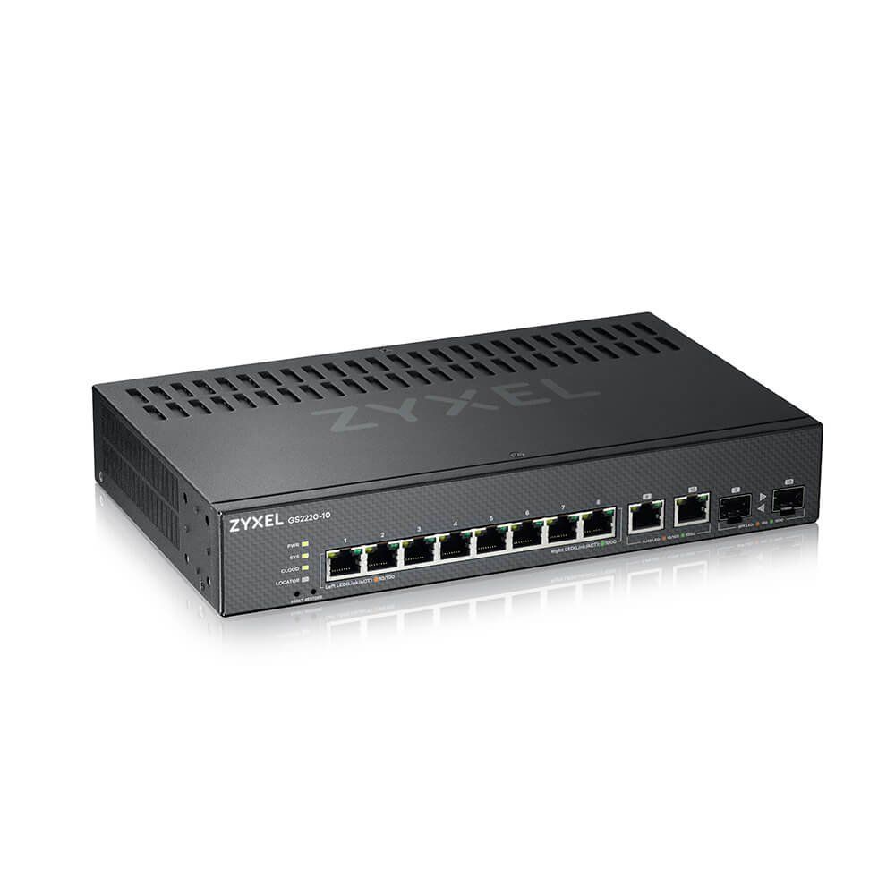 Zyxel GS2220-10 Managed L2 Gigabit Ethernet (10/100/1000) Black - Image 1