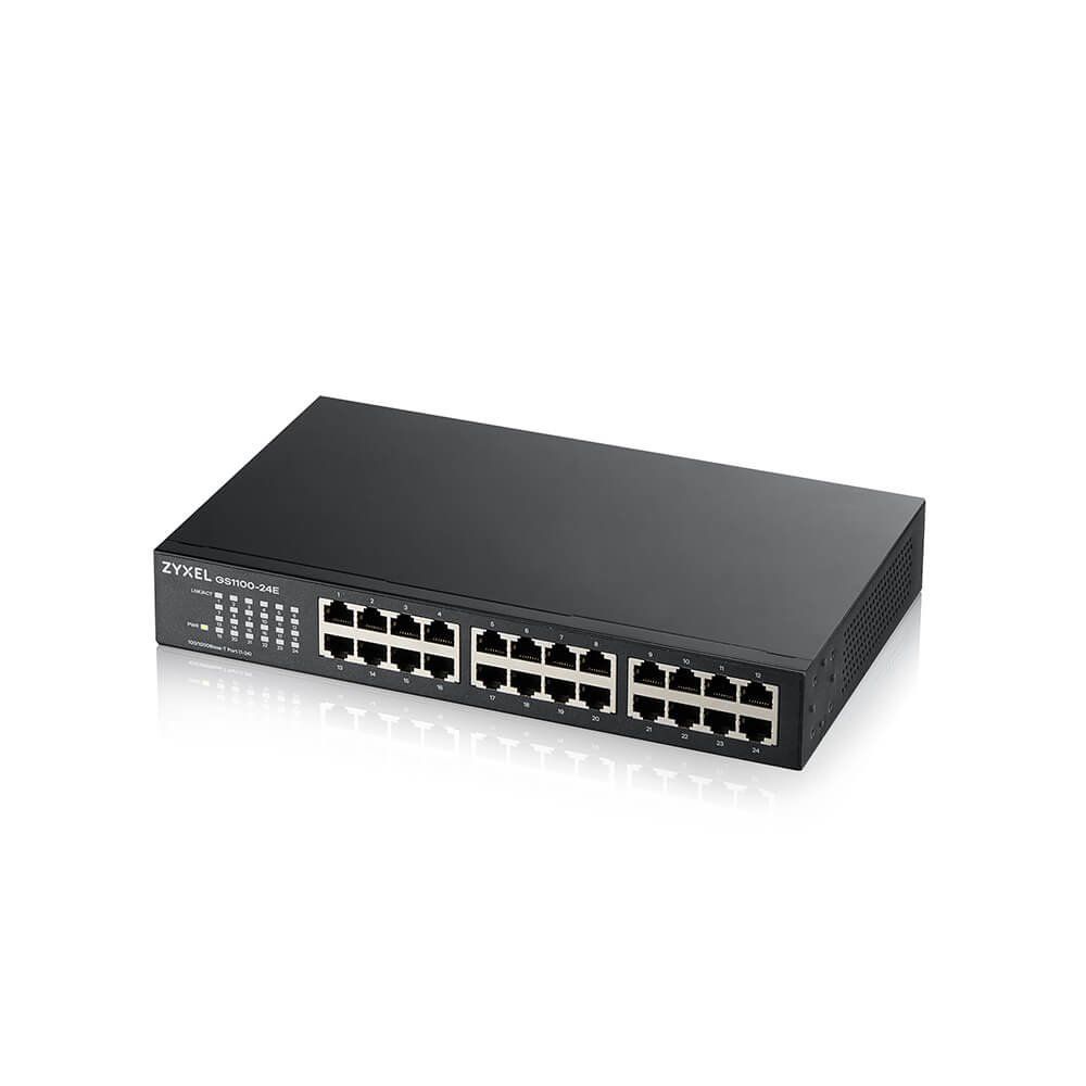 Zyxel GS1100-24E Unmanaged Gigabit Ethernet (10/100/1000) Black - Image 1