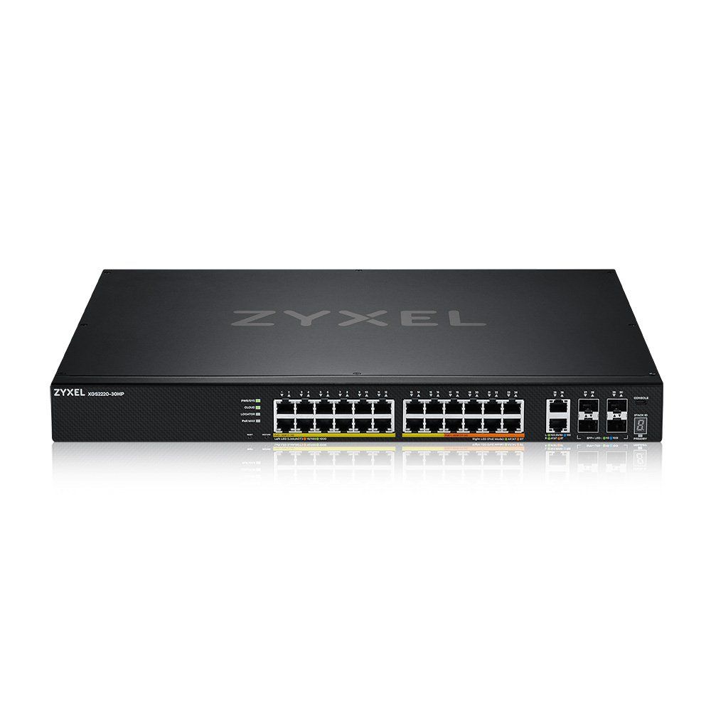 Zyxel XGS2220-30HP Managed L3 Gigabit Ethernet (10/100/1000) Power over Ethernet (PoE) Black - Image 1