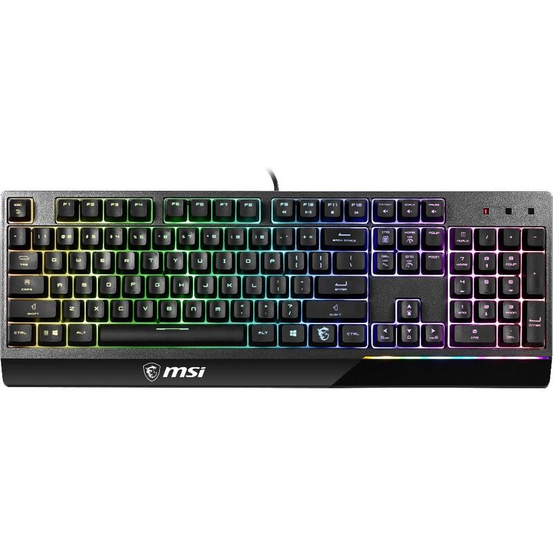 MSI VIGOR GK30 RGB MEMchanical Gaming Keyboard ' UK Layout MECH. Membrane switches 6-Zone RGB Lighting RGB Mystic Light water repellent keyboard design' - Image 1