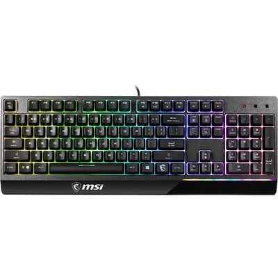 MSI VIGOR GK30 RGB MEMchanical Gaming Keyboard ' UK Layout MECH. Membrane switches 6-Zone RGB Lighting RGB Mystic Light water repellent keyboard design'