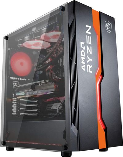 MSI MAG VAMPIRIC 011C Mid Tower Gaming Computer Case 'Black AMD R