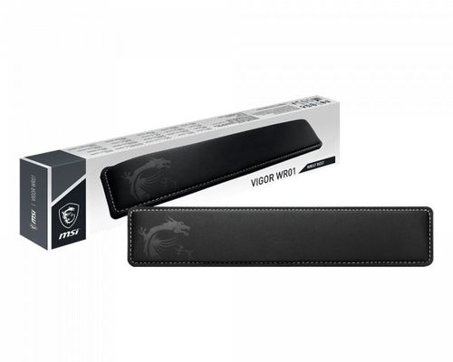 MSI VIGOR WR01 Keyboard Wrist Rest 'Black with Iconic Dragon design Cool Gel-infused memory foam Non-slip rubber base Incline shape Keyboard add on accessory for VIGOR Series Keyboard Compatible with most Gaming Keyboards' Black Memory foam R - Thumbnail 2