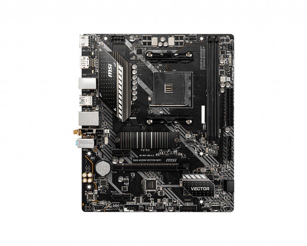 MSI MAG A520M VECTOR WIFI motherboard AMD A520 Socket AM4 micro ATX - Image 1
