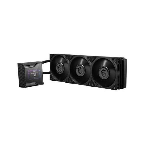 MSI MEG CORELIQUID S360 Liquid CPU Cooler '360mm Radiator, 2.4'' IPS Display with fan, 2x 140mm Silent PWM Fan, Center, Supports Intel and AMD Platforms, Latest LGA 1700 ready, Cooled by ASETEK' - Image 1