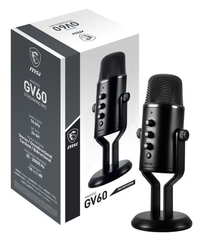 MSI IMMERSE GV60 STREAMING MIC 'USB Type-C Interface and 3.5mm Au - Thumbnail 2