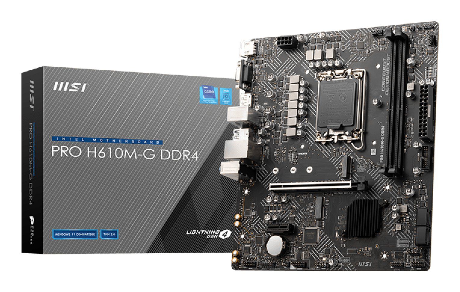 MSI PRO H610M-G DDR4 motherboard Intel H610 LGA 1700 micro ATX - Image 1