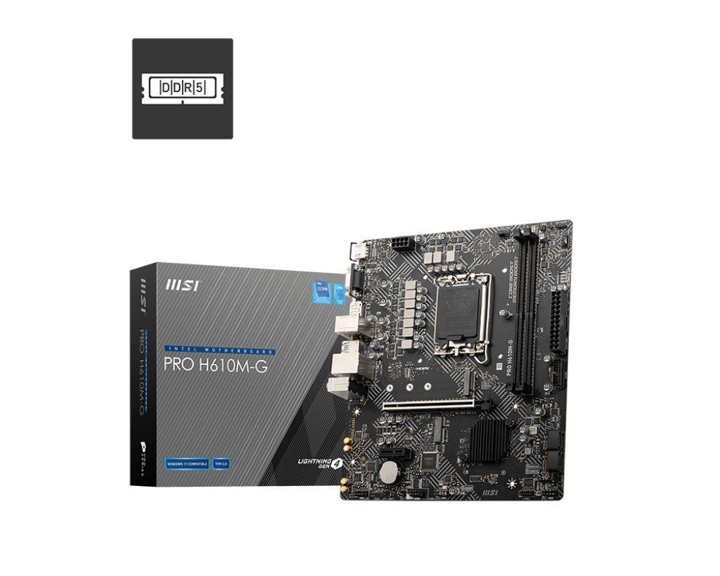 MSI PRO H610M-G motherboard Intel H610 LGA 1700 micro ATX - Image 1