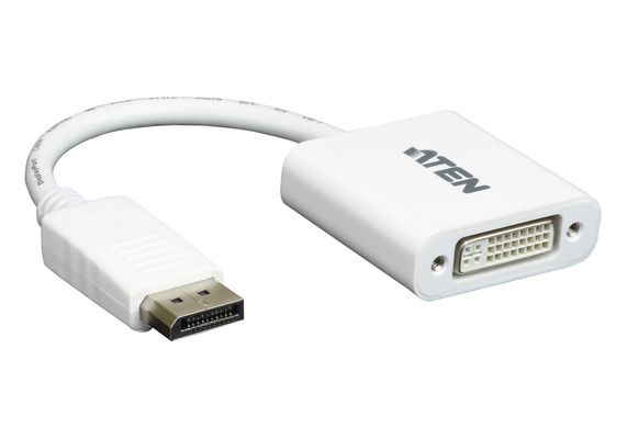 ATEN DisplayPort to DVI converter, PC: Up to UXGA / HDTV: Up to 1080i,1080p