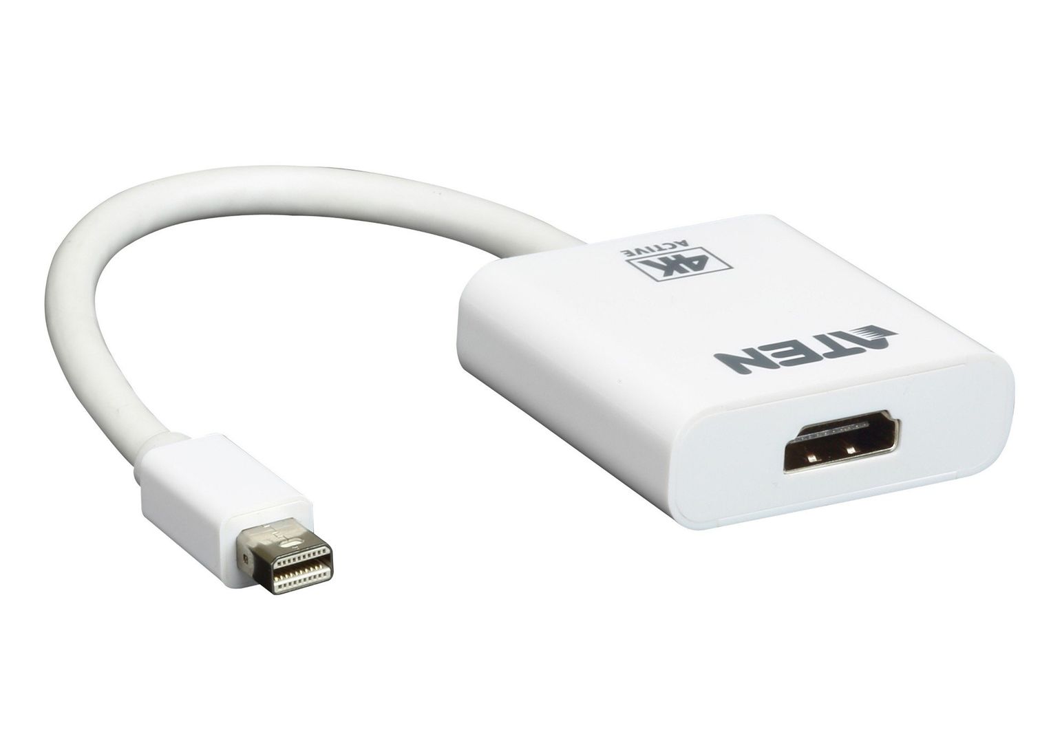 ATEN 4K Active mini DisplayPort to HDMI converter, 3D, up 3840 by 2160 @30Hz - Image 1