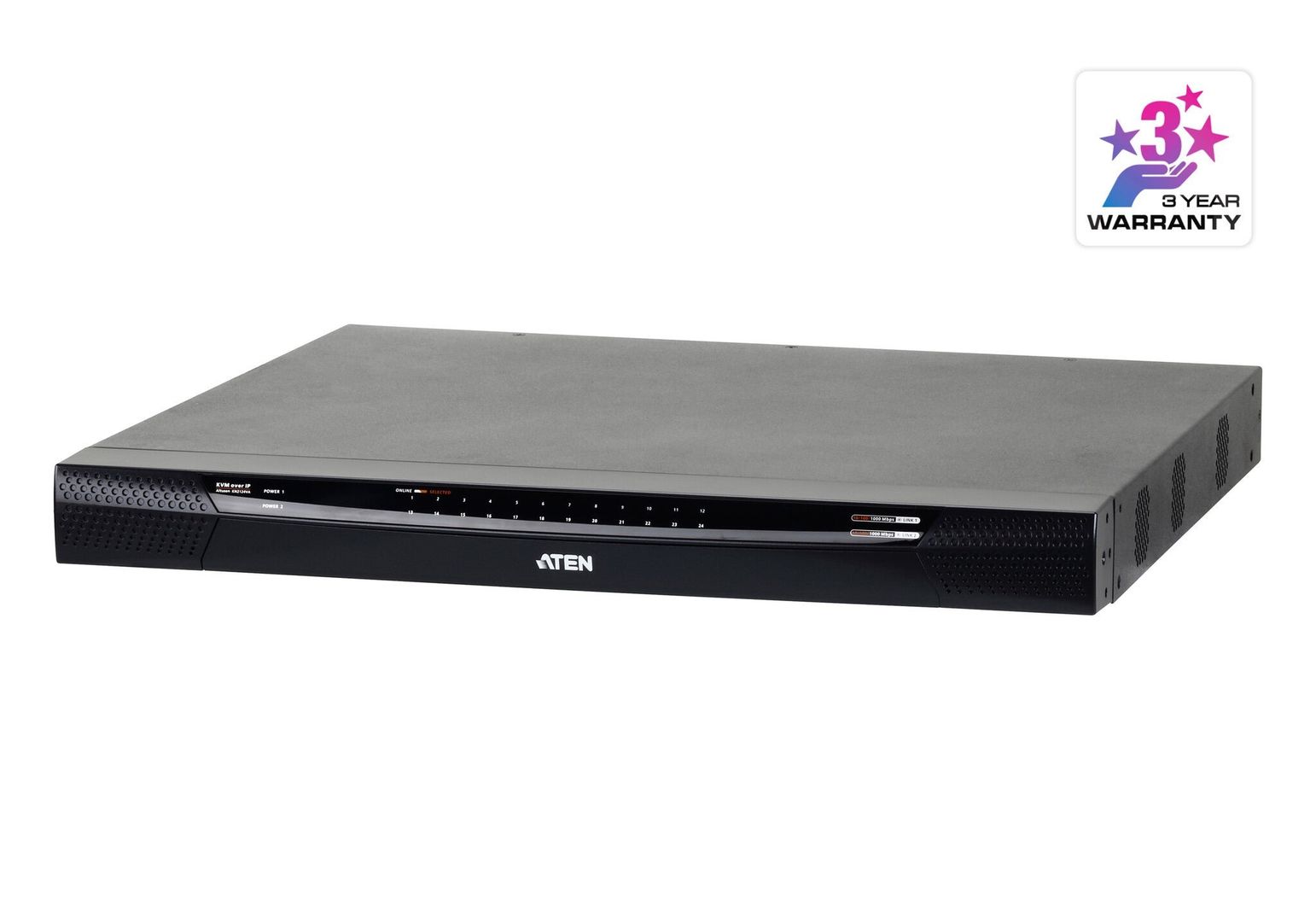 ATEN KN2124VA KVM switch Rack mounting Black. Grey - Image 1
