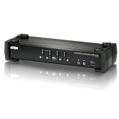 ATEN 4-Port USB 3.1 Gen 1 4K DisplayPort 1.2 KVMP™ Switch with Audio (KVM cables included)
