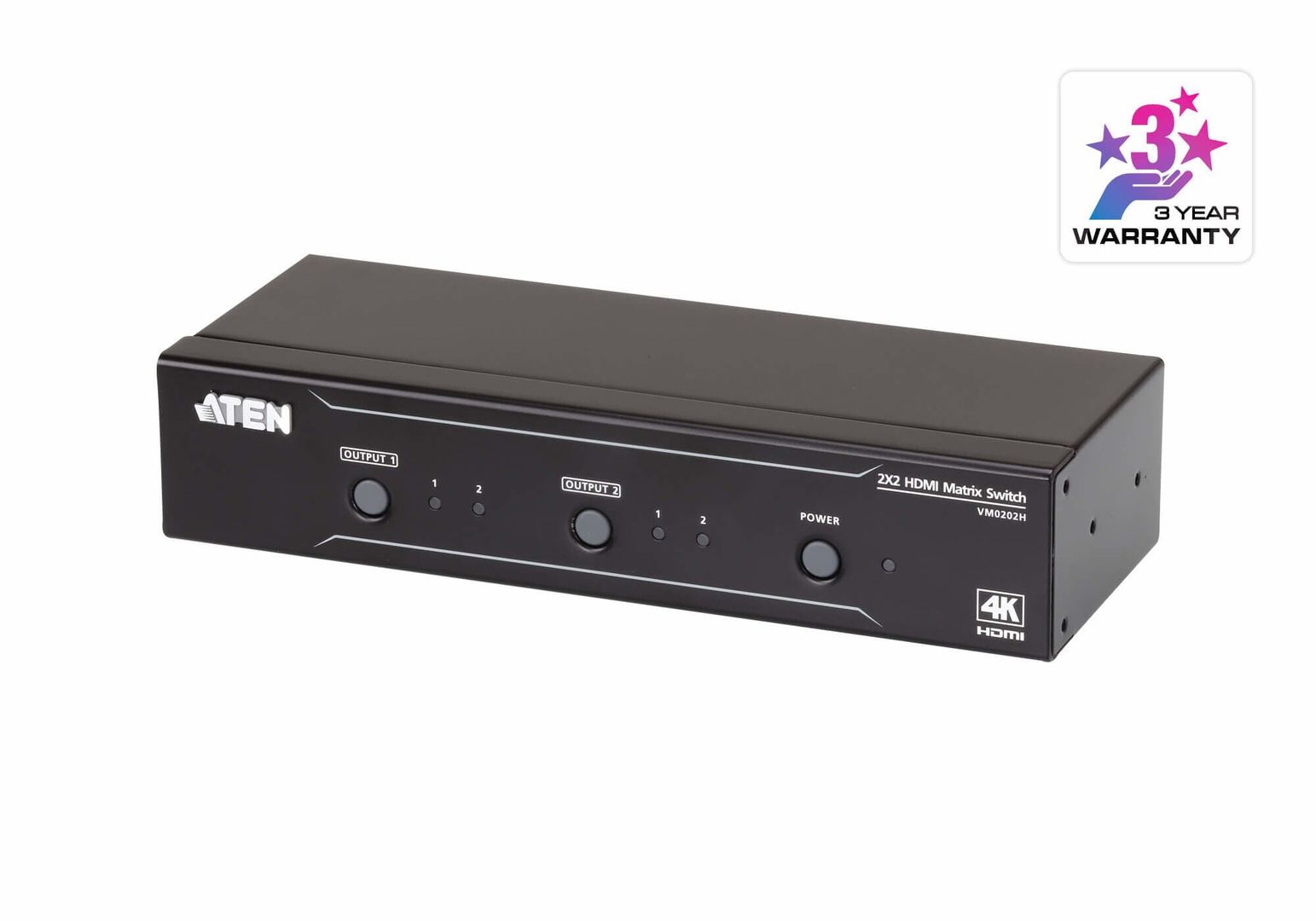 ATEN VM0202H KVM switch Rack mounting Black - Image 1