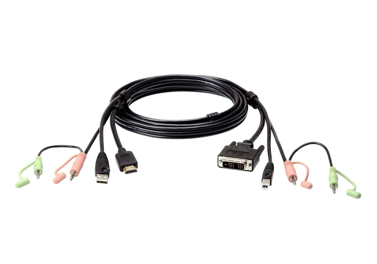 ATEN HDMI to DVI-D USB USB KVM Cable with Audio; 1,8M USB HDMI to DVI-D - Image 1