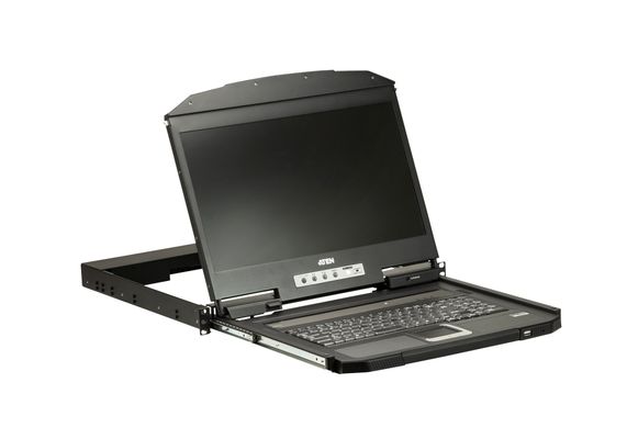 ATEN 1U Short Depth USB VGA Single Rail LCD