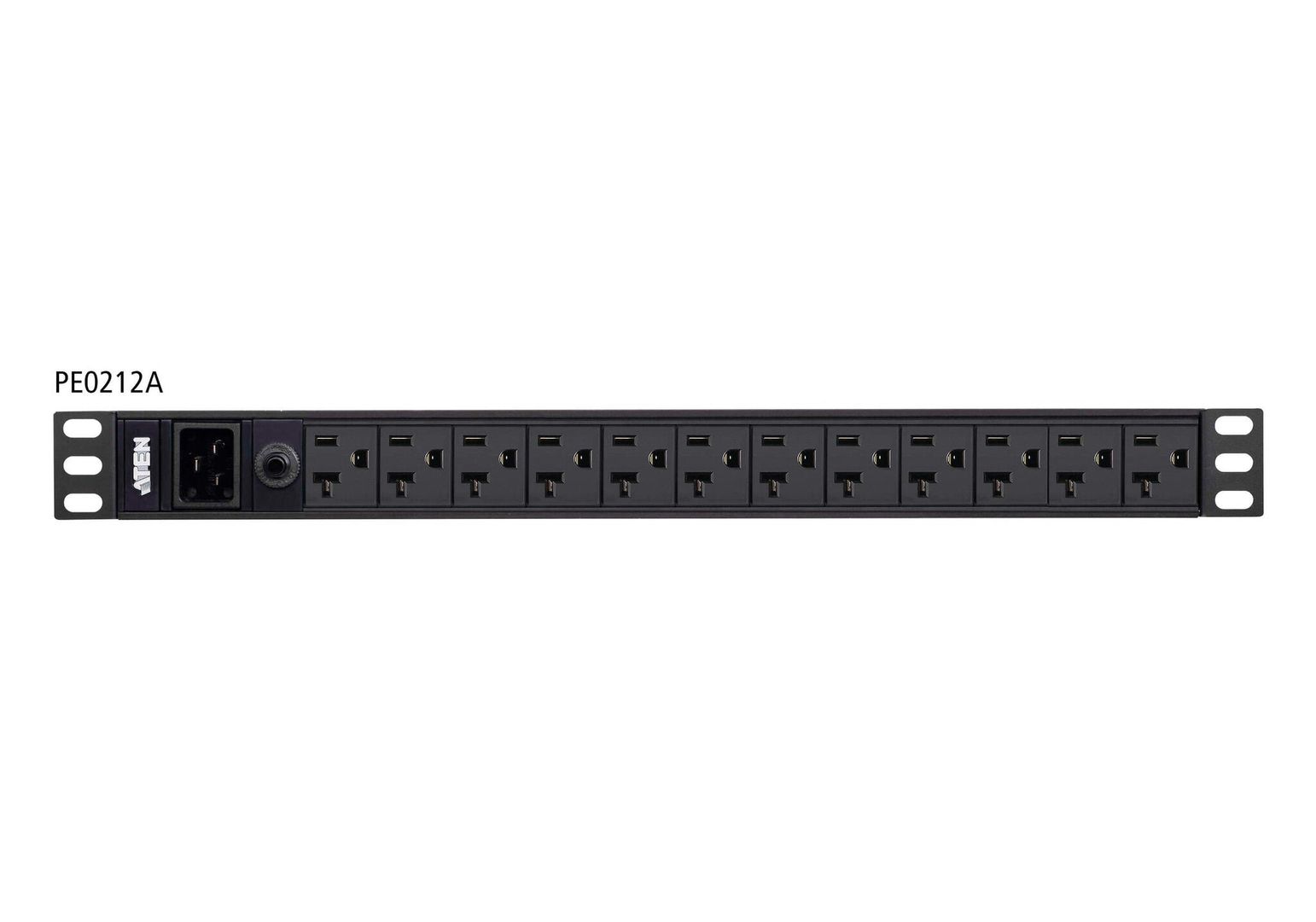 ATEN PE0212G power distribution unit (PDU) 12 AC outlet(s) 1U Black - Image 1