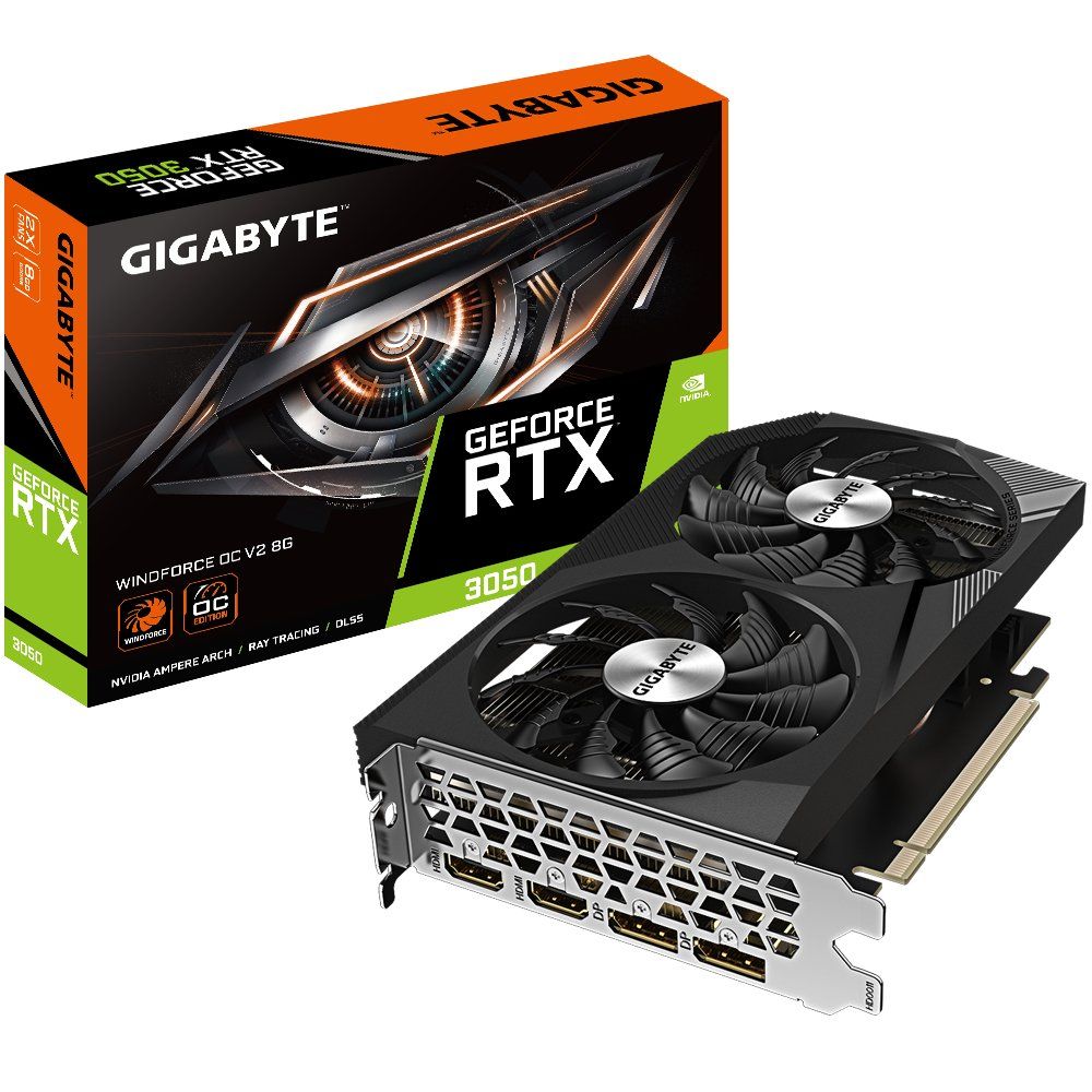 GIGABYTE GeForce RTX 3050 WINDFORCE OC V2 8G NVIDIA 8 GB GDDR6 - Image 1