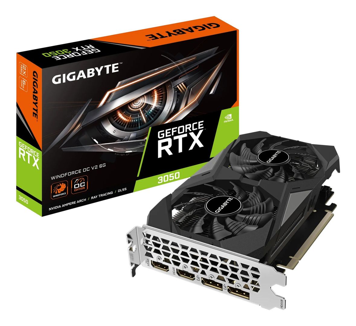 GIGABYTE GeForce RTX 3050 WINDFORCE OC V2 6G NVIDIA 6 GB GDDR6 - Image 1