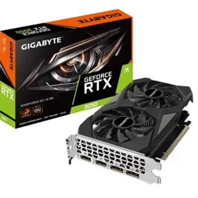 GIGABYTE GeForce RTX 3050 WINDFORCE OC V2 6G NVIDIA 6 GB GDDR6 - Thumbnail 2