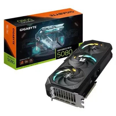 GIGABYTE GeForce RTX 5080 GAMING OC 16G Graphics Card - 16GB GDDR7, 256bit, PCI-E 5.0, 2730MHz Core Clock, 3 x DisplayPort, 1 x HDMI, GV-N5080GAMING OC-16GD - Thumbnail 2