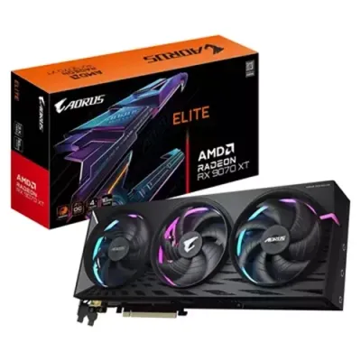 GIGABYTE AORUS Radeon RX 9070 XT ELITE 16G Graphics Card - 16GB GDDR6 256bit PCI-E 5.0 3100 MHz Core Clock 2 x DisplayPort 2 x HDMI GV-R9070XTAORUS E-16GD