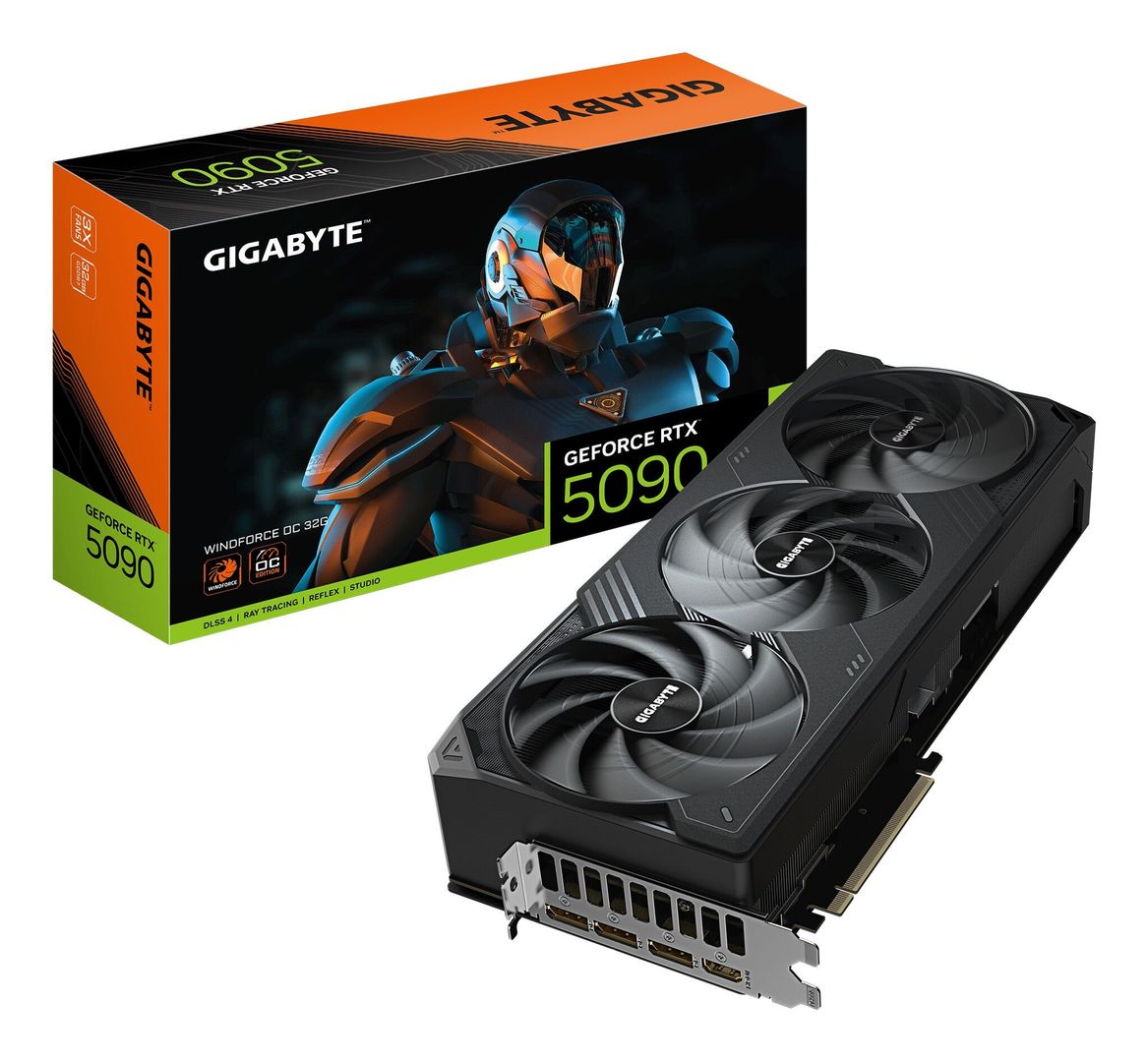 GIGABYTE GeForce RTX 5090 WINDFORCE OC 32G Graphics Card - 32GB GDDR7. - Image 1