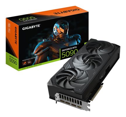 GIGABYTE GeForce RTX 5090 WINDFORCE OC 32G Graphics Card - 32GB GDDR7.