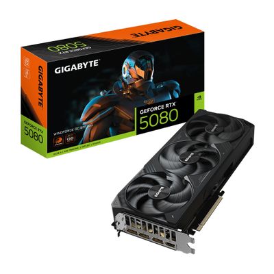 GIGABYTE GeForce RTX 5080 WINDFORCE OC SFF 16G Graphics Card - 16GB GDDR7 256bit PCI-E 5.0 2670MHz Core Clock 3 x DP 2.1a 1 x HDMI 2.1b GV-N5080WF3OC-16GD - Thumbnail 2