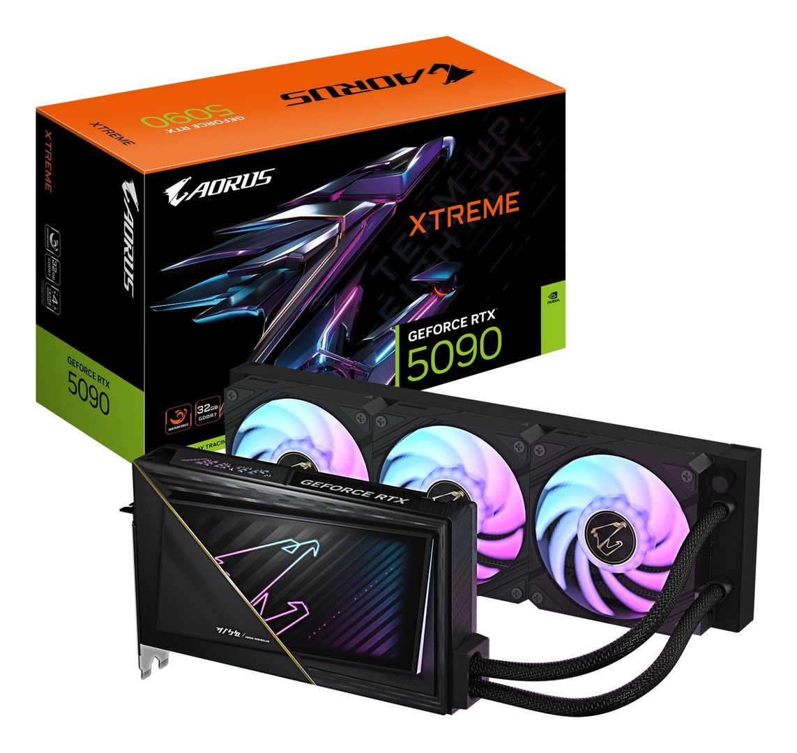 GIGABYTE AORUS GeForce RTX 5090 XTREME WATERFORCE 32G Graphics Card - 32GB GDDR7, 512bit, PCI-E 5.0, 2655MHz Core Clock, 3 x DP 2.1a, 1 x HDMI 2.1b, NVIDIA DLSS 4, GV-N5090AORUSX W-32GD - Image 1