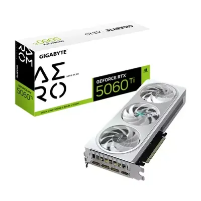 GIGABYTE GeForce RTX 5060 Ti AERO OC 8G Graphics Card - 8GB GDDR7, 128bit, PCI-E 5.0, 2647MHz Core Clock, 3 x DisplayPort, 1 x HDMI, GV-N506TAERO OC-8GD - Thumbnail 2