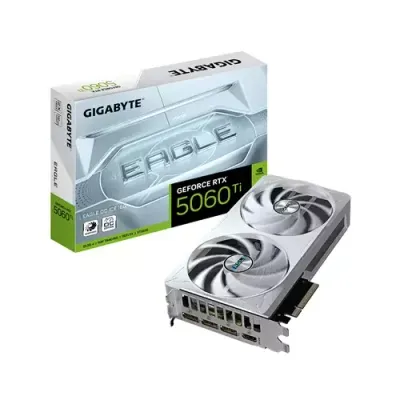 GIGABYTE GeForce RTX 5060 Ti EAGLE OC ICE 16G Graphics Card - 16GB GDDR7, 128bit, PCI-E 5.0, 2617MHz Core Clock, 3 x DisplayPort, 1 x HDMI, GV-N506TEAGLEOC ICE-16GD - Thumbnail 3