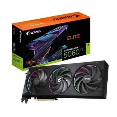 GIGABYTE AORUS GeForce RTX 5060 Ti ELITE 16G Graphics Card - 16GB GDDR7, 128bit, PCI-E 5.0, 2722MHz Core Clock, 3 x DisplayPort, 1 x HDMI, GV-N506TAORUS E-16GD - Thumbnail 3
