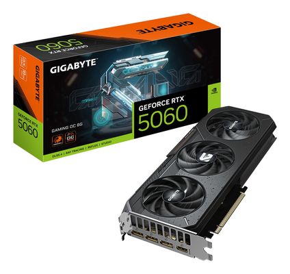 GIGABYTE GeForce RTX 5060 GAMING OC 8G Graphics Card - 8GB GDDR7 128bit PCI-E 5.0 2595 MHz Core Clock 3 x DisplayPort 1 x HDMI GV-N5060GAMING OC-8GD - Thumbnail 2