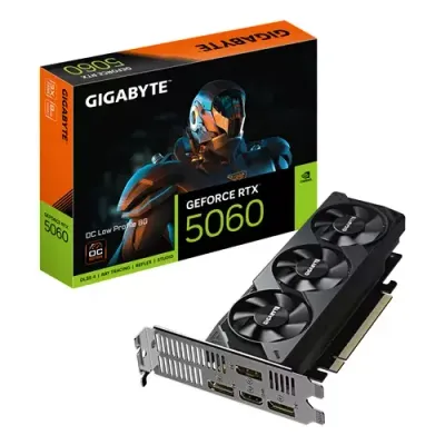 GIGABYTE GeForce RTX 5060 OC Low Profile 8G Graphics Card - 8GB GDDR7, 128bit, PCI-E 5.0, 2512 MHz Core Clock, 3 x DisplayPort, 1 x HDMI, GV-N5060OC-8GL - Thumbnail 2