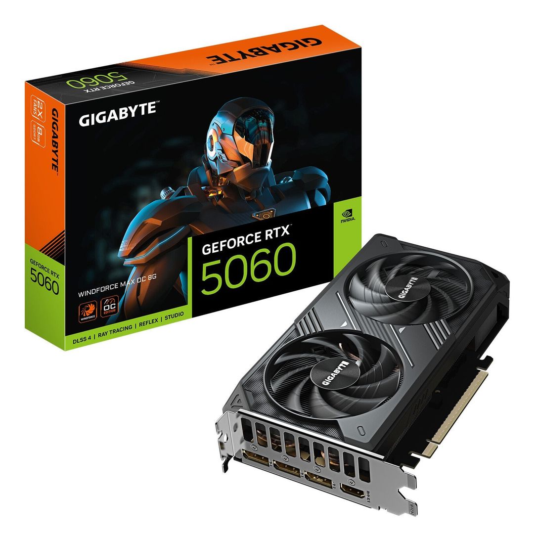 GIGABYTE GeForce RTX 5060 WINDFORCE MAX OC 8G Graphics Card - 8GB GDDR - Image 1