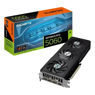 GIGABYTE GeForce RTX 5060 EAGLE MAX OC 8G Graphics Card - 8GB GDDR7 128bit PCI-E 5.0 2550 MHz Core Clock 3 x DisplayPort 1 x HDMI NVIDIA DLSS 4 GV-N5060EAGLEMAX OC-8GD 1.0