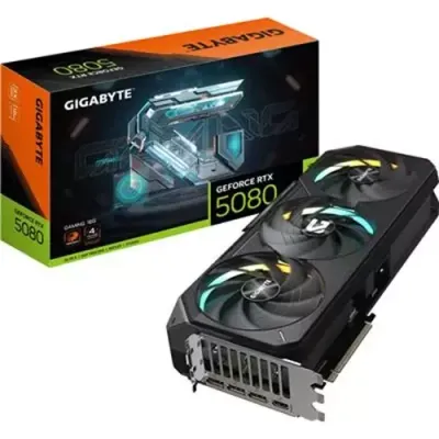 GIGABYTE GeForce RTX 5080 GAMING 16G Graphics Card - 16GB GDDR7, 256bit, PCI-E 5.0, 2617MHz Core Clock, 3 x DisplayPort, 1 x HDMI, NVIDIA DLSS 4, GV-N5080GAMING-16GD - Thumbnail 2