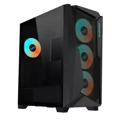 Gigabyte C301 GLASS MID TOWER CASE BLACK - Thumbnail 3